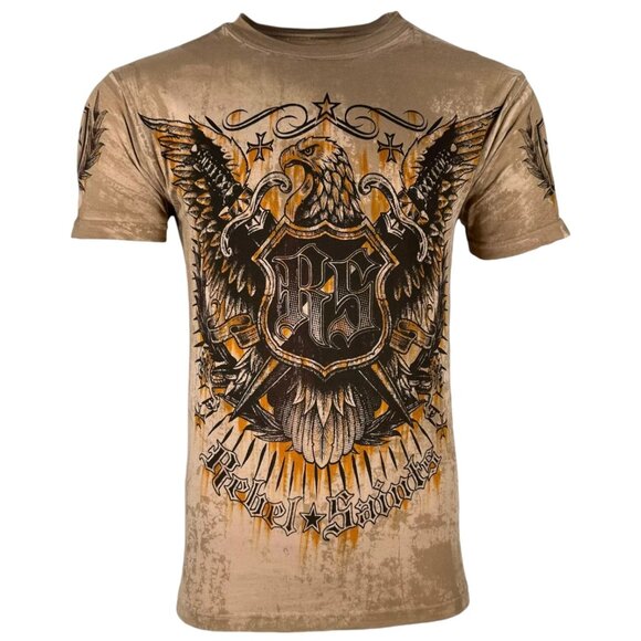 Affliction Other - Rebel Saint By Affliction Men's T-shirt Golden Age Eagle Biker S-5XL
